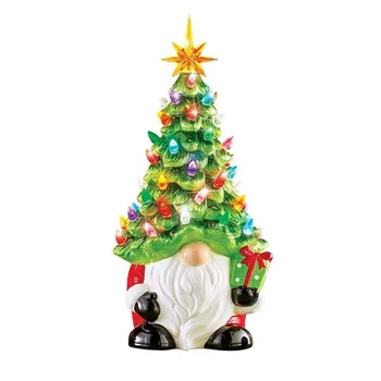 16 cm Žareče Smolo Gnome Božično Drevo Srčkan Tabelo Okraski Okraski s Pisanimi Luč za Dom Centerpieces Stranka Dekor
