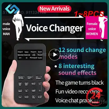 1~8PCS Glas Načini Menjalec Živo Pretakanje Zvoka Spremembe Mikrofon Mini Prenosni Telefonski Modulator Za Telefon, RAČUNALNIK Tablični Prenosnik 2023