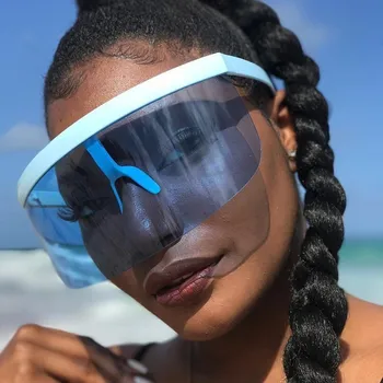 2020 Nov Modni Pol Okvir sončna Očala Ženske, Moške blagovne Znamke Design Očala za Sonce Velik Okvir Ščit Vizir Moških Windproof Očala UV400