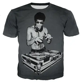 2023 Vroče Prodaje Bruce Lee T-shirt 3D Tiskanja Ženske Mens Tshirt Priložnostne Poletje Kratek Rokav Unisex Hip Hop T Shirt Bruce Lee Vrhovi Tees