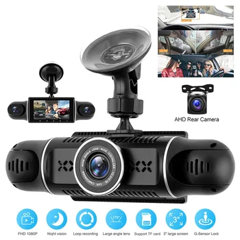 2024 Avto Dash Cam 4 Channel 1080P za Avto DVR 360°Auto Video Zanke Snemanje Night Vision WiFi 24H Podporo Parkiranje Zaslon Kamere
