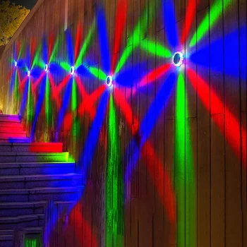 2024 Nove Sončne Luči Domov Zunanji Vrt Vile Dekoracijo Sten Ambient Terasi 4 Načini IP65 vodotesen LED Stenske Svetilke