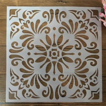 30*30cm Geometrijo Mandala Okvir DIY Layering Matrice Slikarstvo Album Kolorit Reliefi Album Dekorativni Predlogo