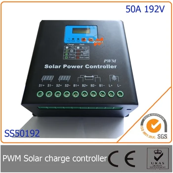 50A 192V PWM Solarni Krmilnik za Polnjenje z LED&LCD-Zaslon, Samodejno Prepoznavanje Napetosti, MCU design, z odlično izvedbo,