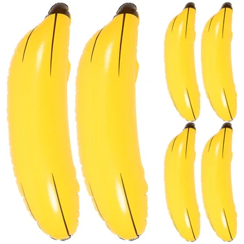 6pcs Napihljiva Banana Igrača Simulacije Banana Model Igrača Bar Float Banana Prop Igrača