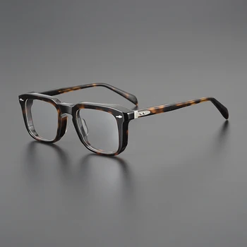 Ameriški Luksuzne blagovne Znamke Kvadratnih Očal Okvir za Moške, Ženske Letnik Acetat Optična Očala za Kratkovidnost Trendy Polno Platišča Očala