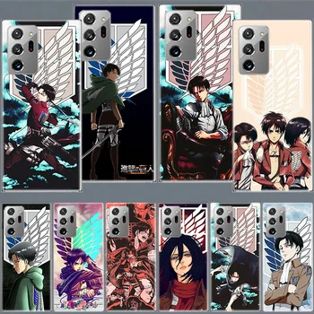 Anime Japonski Napad na Titan Telefon Primeru Za Samsung Galaxy Note 20 Ultra 10 9 8 J8 J6 J4 Plus S10 Lite 2020 5G S6 Rob F52 F62