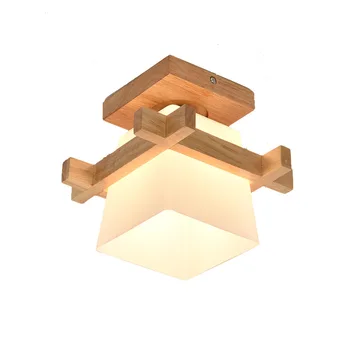 Artpad Tatami Japonski Stropna Luč za Domačo Razsvetljavo Stekla Lampshade E27 LED Žarnica Lesa Znanja Hodnikih Verandi Napeljave