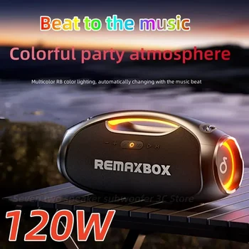 Avdio Predvajalnik Z RGB Svetlobe 120W Vrha Velike Moči Prostem Kampiranje Beach Party in mobilnih Brezžičnih Nepremočljiva Bluetooth SpeakerBOX
