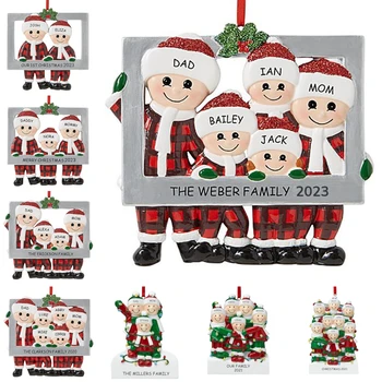 Božič Obesek 2023 Navidad Božič Visi Drevo Ornament DIY Osebnih Družino Božični Okraski za Dom Novo Leto 2024