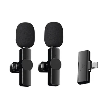 Brezžični Lavalier Mikrofon Super Baterije Mikrofon Primeren za Android Živo, Snemanje Intervju
