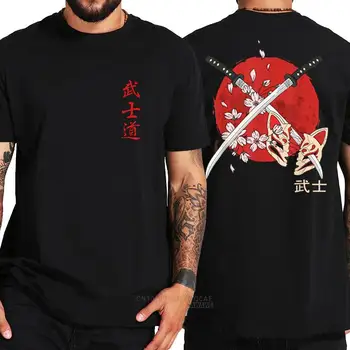 Bushido Moški Darila Tee Japonska Samurai Duha T Shirt Japonski Slog Nazaj Natisni Vrhovi Tshirt Harajuku Tee Moški