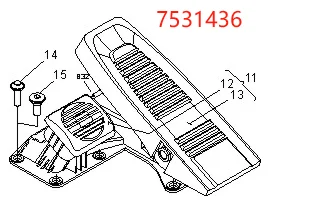 Električni viličar rezervnih delov pedal za plin zbora za Toyota BT OEM 7531436 7683672