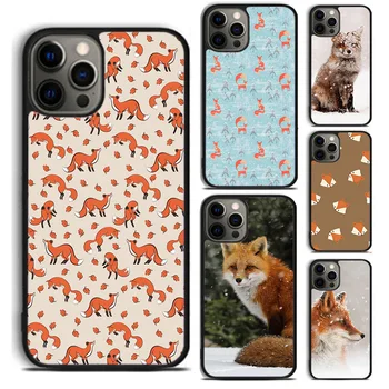 Fox Živali Vzorec Primeru Telefon Za iPhone 15 11 12 13 14 Max Pro XS XR 8 7 Plus coque