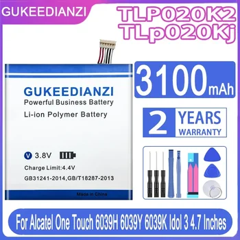 GUKEEDIANZI TLp020K2 3100mAh Baterije Alcatel One Touch 6039H 6039Y 6039K Idol 3 Idol3 4.7 Palcev TLp020Kj Baterije