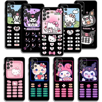 Hello Kitty Kuromi Srčkan Telefonsko Številko Za Samsung Galaxy A73 A53 A71 A51 A41 A33 A31 A22 A12 A21s A13 A32 A52s A72 A52 A23 Primeru