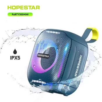 Hopestar Party300Mini Na Prostem, Kolesarska Brezžični Zvočniki Prenosni Bluetooth Pisane Tws SoundBox Ipx5 Nepremočljiva Led Luči, Radio