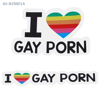 I Love Gay Porno Sex, Lezbijke, LGBT Smešno Avto Odbijača Vinilne Nalepke Kolesarske Nalepke