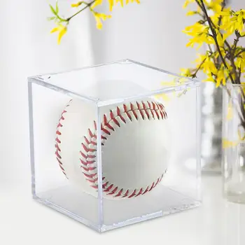 Jasno Akril Baseball Polje Spominkov Zaslon Primeru Pregleden Baseball Cube Imetnika