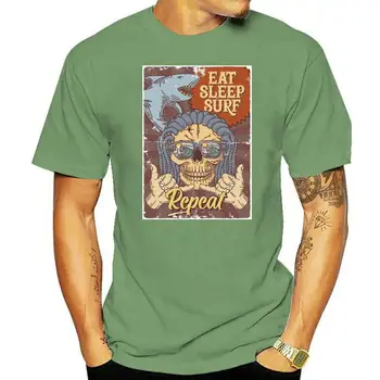 Jesti, Spati, Surf T-shirt Nove Modne Moške moška T Majica Bombaž Moških Kratek Rokav Tee Majice