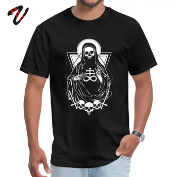 Jezus Tees Moških Satanic Vrhovi Hudič Lobanje T-shirt Saint Grim Reaper Oblačila 100% Bombaž Edinstveno Poletno T Srajce Fitnes Tshirt Moški