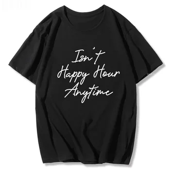 Johnny Depp T Shirt ni Happy Hour Kadarkoli Retro Design Natisnjena Bombaž 2022 Poletje Ženske/Moški Tshirt Prevelik Vrhovi Unisex Tees
