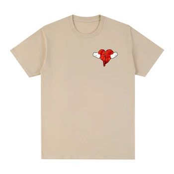 Kanye West Srce Hip Hop T-shirt Letnik Bombaž Moški Majica s kratkimi rokavi Novo TEE TSHIRT Womens Vrhovi Unisex