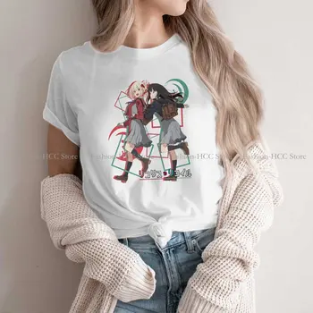 Lycoris Recoil Chisato Nishikigi Takina Inoue Anime Poliester TShirt za Ženske Klasične Osnovne Poletje Sweatshirts Majica s kratkimi rokavi