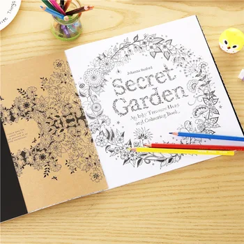 Majhna Velikost, Secret Garden, Kolorit Knjigo Oprostitev Stres za Odrasle Različico Ročno poslikano Polnjenje Kolorit Mandala Slikarstvo Montessori Igrača