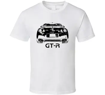 Moške Majice Poletje Slog, Moda Zamotek Moških, Vroče Prodaje 2013 GT-R (Pogled od Zadaj) z Modelom Light Color Majica s kratkimi rokavi