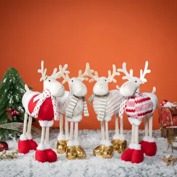 Navidad doma dekor Božič postavke lutka palčki Izdelkov figur igrače, okraski, darila, Božični okraski, jelena jelena