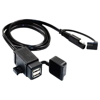 Nepremočljiva Motoristična SAE Za Polnilnik USB Kabel Adapter Kit Za Telefon, GPS, Kamera solarnimi Kabel Fotovoltaičnih Kabel Pribor