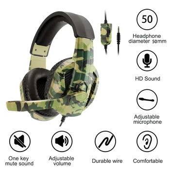 Novo 3,5 mm Prikrivanje Gaming Slušalke Profesionalni Igralec Stereo Slušalke Žične Slušalke Za PS4 PS3, Xbox En PC Telefon