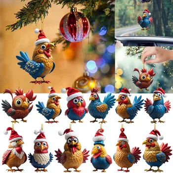 Novo Ustvarjalno, Srčkan Živali Piščanec Božič Obešalnik Božič Ptica Avto Obešalnik Doma Božično Drevo Pisane Lutke Dekoracijo 2024