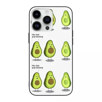 Ohišje Za iPhone 14 13 Max Pro Plus Mini Avokado Humor Guac Blokiranje Kritje Veganska Smešno Guacamole Risanka, Hrana Srčkan Primeru Telefon