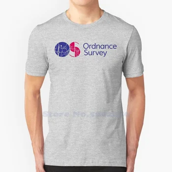 Ordnance Survey Logotip Športna T Majica Vrhunska Grafika, 100% Bombaž Tees