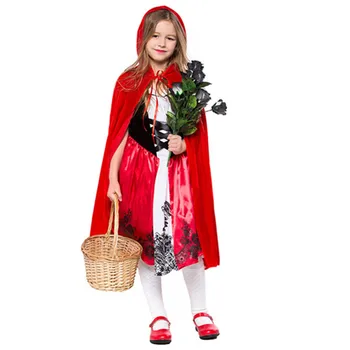 Otroci Rdeča kapica Cosplay Kostum Novo Leto Karneval Halloween Kostum za Dekleta Stranka Rojstni dan Otrok