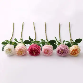 Ponaredek Rose Cvet Premium Hemming Colorfast Umetno Svilo Rose Cvet Dnevna Soba Dekor za Pisarno