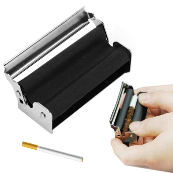 Prenosni 70 mm Tobak Roller Enostavno Uporabo Kovin za Ročno Zvijanje Cigaret Pralni Tobak Roller Injektor za Kavo, Cigarete Dodatki