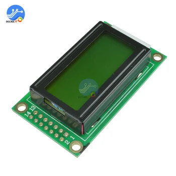 Rumena LCD Modul 8 x 2 Znak Zaslon 0802LCD Modul 3.3 V / 5V LED LCD Osvetlitev ozadja za Arduino Diy Kit