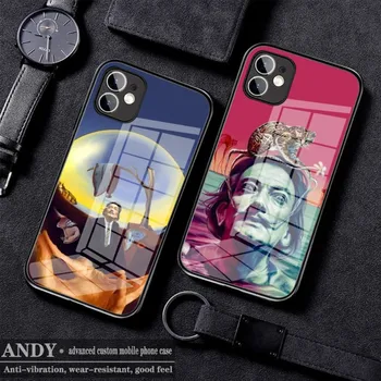 Salvador Dalí Umetnosti Primeru Telefon Stekla za IPhone 11 12 13 14 XR Pro XS MAX 8 X 7 14 Plus SE 13 Pro Design Iphone Zajema