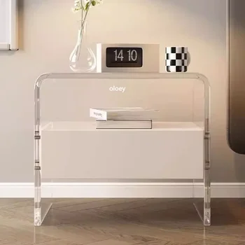 skandinavski slog pravokotnik nočno omarico Bele odraslih plastike za Shranjevanje sodobno minimalistično nightstands pisalniki muebles pohištvo