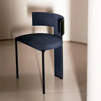 Sodobno minimalistično oblikovalec jedilni stol, sodoben minimalističen doma za mizo, naslonjalo stola, hotel model soba, majhna, rdeča knjiga jedilnico ch