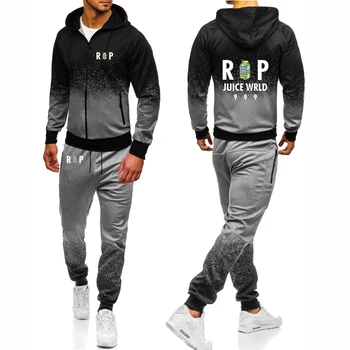 Sok WRLD 2023 Moške Novo Pomlad In Jesen Tiskanja Hip Hop Gradient Hoodies Priložnostne Sweatpants Sportsuits Zadrga Jakno Coats Obleko