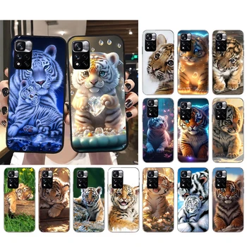 Srčkan Baby Tiger Primeru Telefon Za Xiaomi Redmi Opomba 12 Pro 11S 11 10 Pro 10S Opomba 12R 12S 12 ProPlus Redmi 10 9C 10C Funda