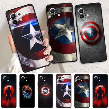Steve Captain America Ščit Primeru Telefon Za Xiaomi Mi 9T 10 Lite 5G 12 Pro 10S 13Ultra 9 Note10Lite A2 10T 11T Silikonski Fundas