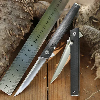 Taktično Folding Nož Rezilo M390 Jekla Rezilo za Preživetje, Žepni noži, Leseni Ročaj Lovski Nož Sandalovine Prenosni Sadje Nož