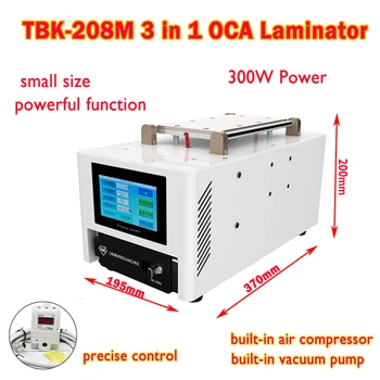 TBK-208M 3 v 1 OCA Laminatorl LCD Ločilo Mehurček Odstranjevalec Laminiranje Stroj za Mobil Zaslon Telefona Popravilo 220V