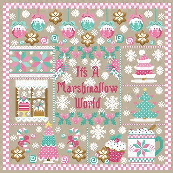 to je marshmallow svetu 45-45 šteje 14CT 18CT 25CT 22CT 28ct 16ct Navzkrižno Šiv Določa DIY Navzkrižno stitch Kompleti za Vezenje
