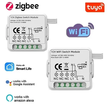 Tuya ZigBee/WifiSmart Stikalo Modul DIY Smart Disconnector 1-4 Skupine Support 2-način Nadzora S Alexa googlova Domača stran Dela Skupaj